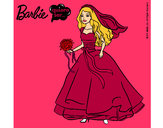 Dibujo Barbie vestida de novia pintado por Super-Girl