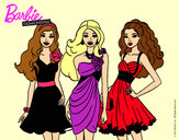 Dibujo Barbie y sus amigas vestidas de fiesta pintado por andre_1