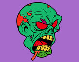 Dibujo Cabeza de zombi pintado por danifinal