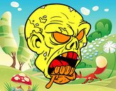 Dibujo Cabeza de zombi pintado por ramoncin