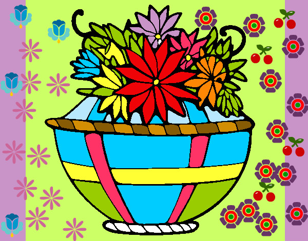 Dibujo Cesta de flores 11 pintado por DEIDIMAR
