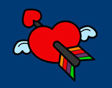 Dibujo Corazón de San Valentín pintado por candi22