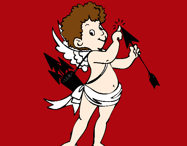 Dibujo Cupido 2 pintado por jfrkffkkf