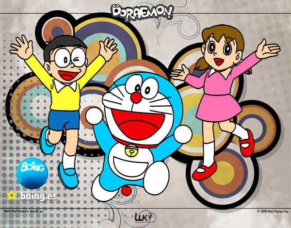 Dibujo Doraemon y amigos pintado por arancha
