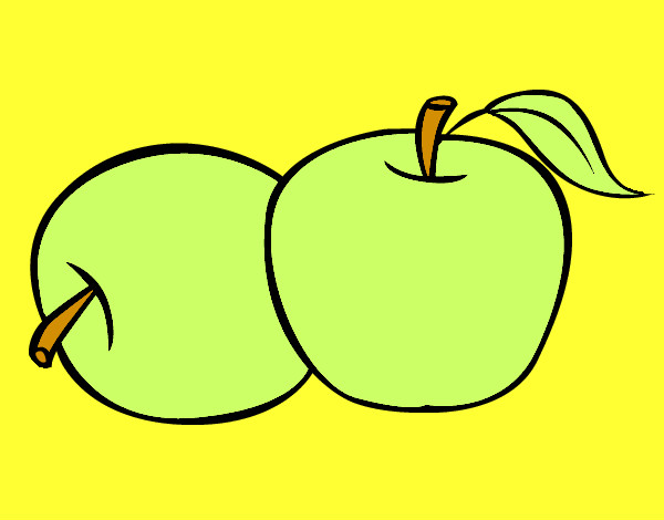 Dibujo Dos manzanas pintado por MIRIAM_P