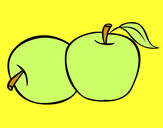 Dibujo Dos manzanas pintado por MIRIAM_P