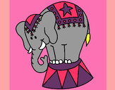 Dibujo Elefante actuando pintado por tina01
