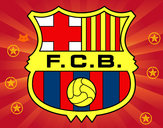 Dibujo Escudo del F.C. Barcelona pintado por gosespiaa