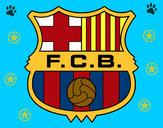 Dibujo Escudo del F.C. Barcelona pintado por MAYRU 