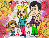Dibujo Familia feliz pintado por gariru