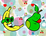 Dibujo Frutas locas pintado por Camiilaa