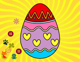 Dibujo Huevo con corazones pintado por blaki