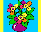 Dibujo Jarrón de flores pintado por inariama