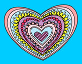 Dibujo Mandala corazón pintado por marjolijn