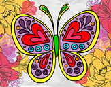 Dibujo Mandala mariposa pintado por kimberly12