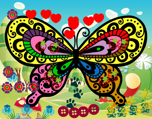 Dibujo Mariposa bonita pintado por martinam