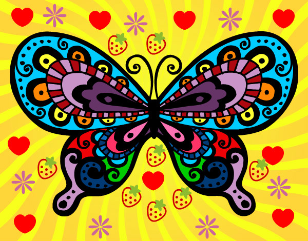 Dibujo Mariposa bonita pintado por pazrivas