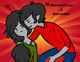 Dibujo Marshall Lee y Marceline pintado por sweet-crys