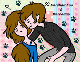 Dibujo Marshall Lee y Marceline pintado por xavitha