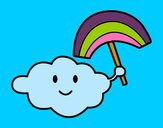 Dibujo Nube con arcoiris pintado por nartalia