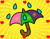 Dibujo Paraguas abierto pintado por melabonita