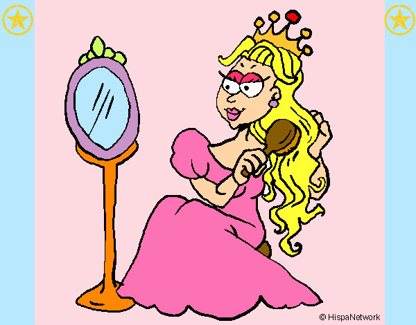 Dibujo Princesa y espejo pintado por Gemilla123