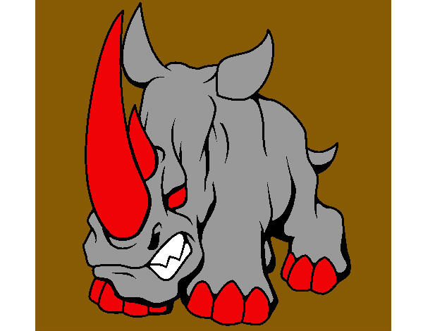 Dibujo Rinoceronte II pintado por ericflato