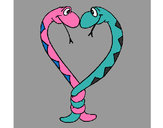 Dibujo Serpientes enamoradas pintado por elizabe072