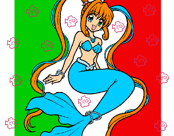 Dibujo Sirena con perlas pintado por Neko16