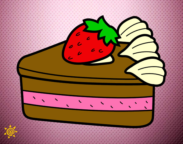 Dibujo Tarta de fresas pintado por fiya2000