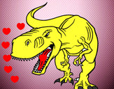 Dibujo Tiranosaurio Rex enfadado pintado por inariama