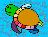 Dibujo Tortuga nadando pintado por analea