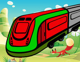 Dibujo Tren de alta velocidad pintado por alan_riky