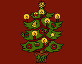 Dibujo Árbol de navidad con velas pintado por Danyel