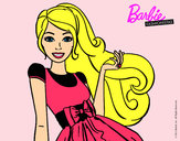 Dibujo Barbie con su vestido con lazo pintado por andre_1