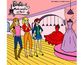 Dibujo Barbie mirando vestidos pintado por merylokis