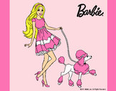 Dibujo Barbie paseando a su mascota pintado por andre_1
