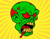 Dibujo Cabeza de zombi pintado por ismaelmona
