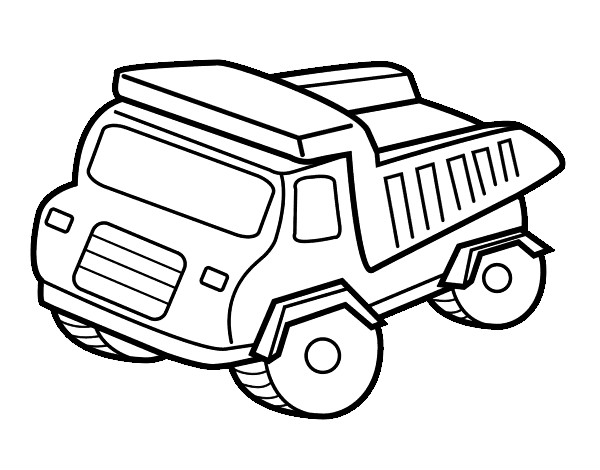Dibujo Camión volquete pintado por somal
