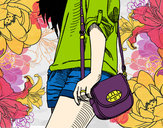 Dibujo Chica con bolso pintado por Miku_chan1