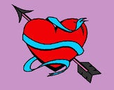 Dibujo Corazón con flecha 1 pintado por babylove