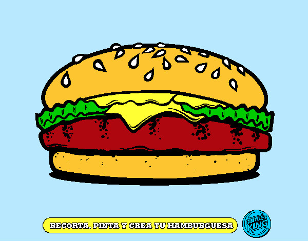 Dibujo Crea tu hamburguesa pintado por espejo