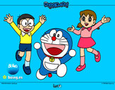 Dibujo Doraemon y amigos pintado por IvaMLove