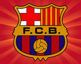 Dibujo Escudo del F.C. Barcelona pintado por chemiux