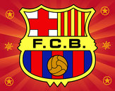 Dibujo Escudo del F.C. Barcelona pintado por junior25