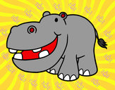 Dibujo Hipopótamo pequeño pintado por miguel99