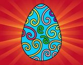 Dibujo Huevo decorado pintado por Adelpho