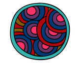 Dibujo Mandala circular pintado por zairuchi