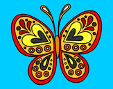 Dibujo Mandala mariposa pintado por Aliciam   
