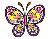 Dibujo Mandala mariposa pintado por ERICA2012